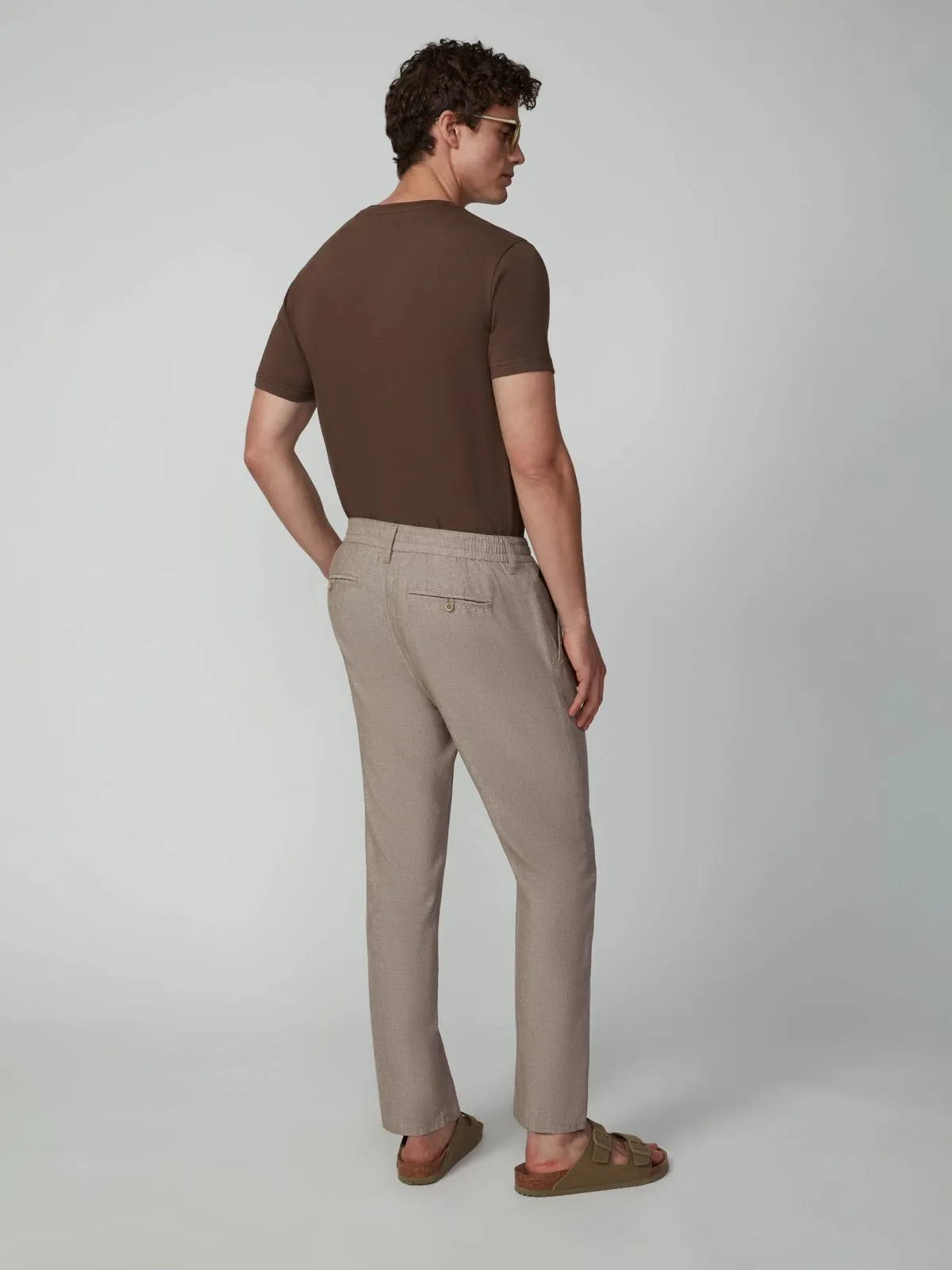 Men's Drawstring Linen Pant