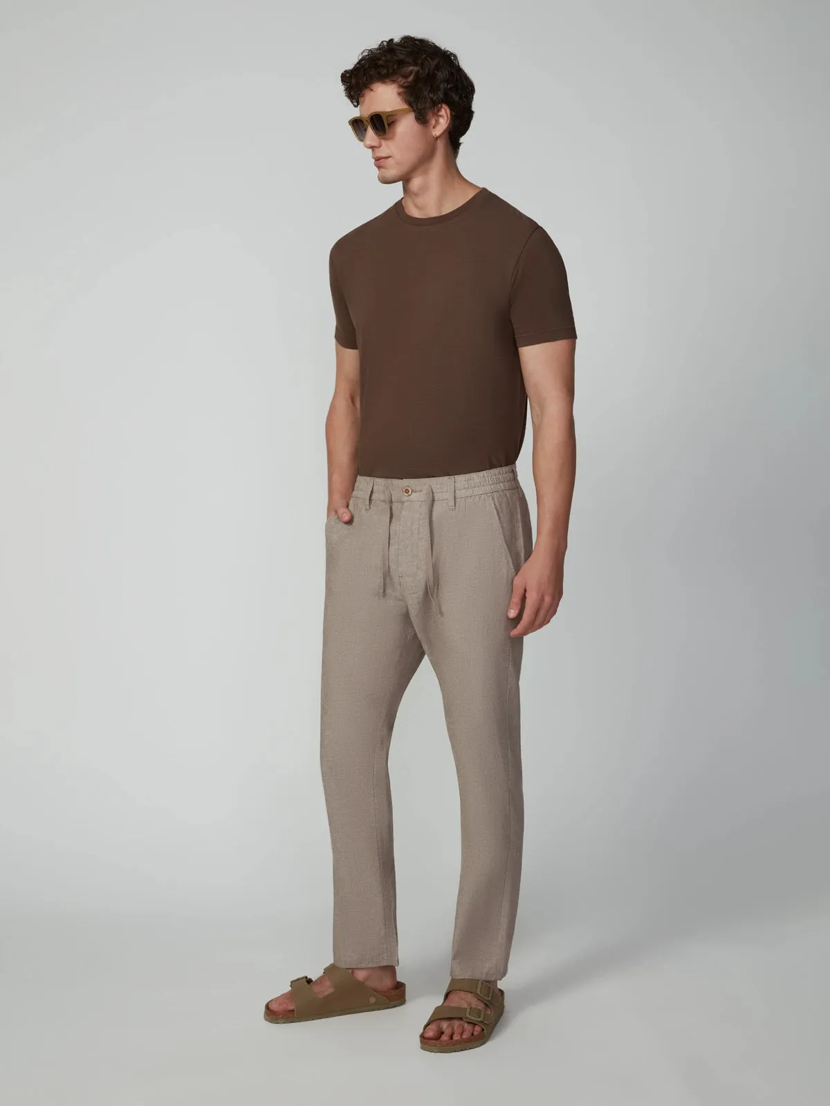 Men's Drawstring Linen Pant