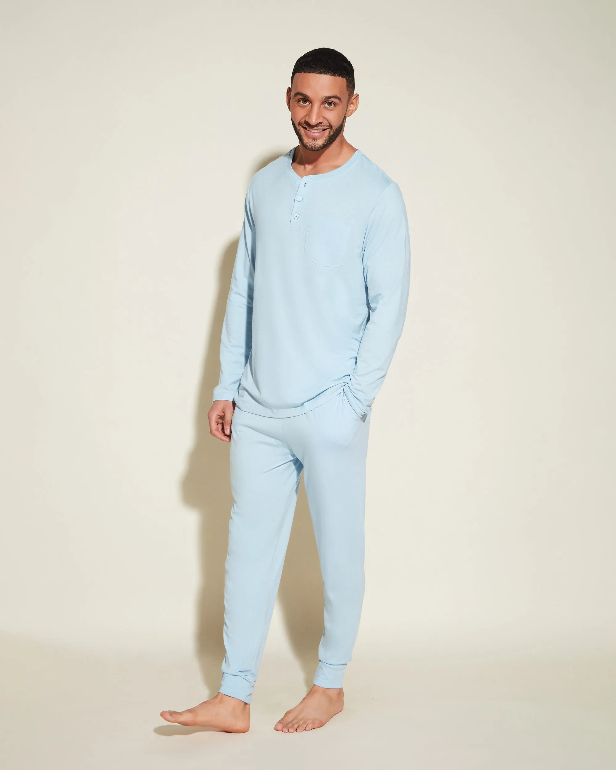 Men's Henley & Jogger Pajama Set