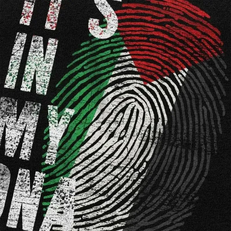 Mens Palestine T Shirts Love and Peace Short Sleeved Tshirts Cool T-shirt Summer Palestinian DNA Tee Tops  Clothing for Men