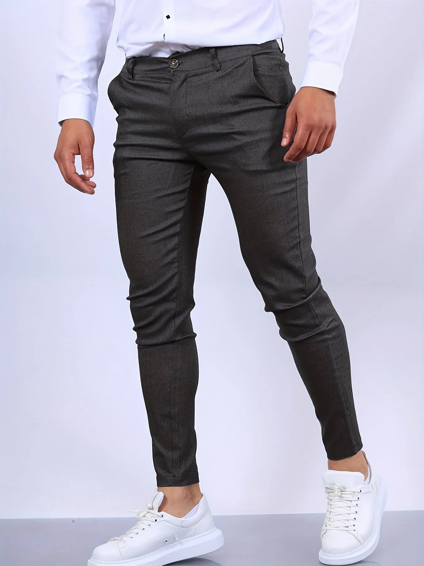 Men's Slim Fit Business Pants Cotton Blend