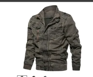Men's Stand-Collar Denim Jacket by Hendrick