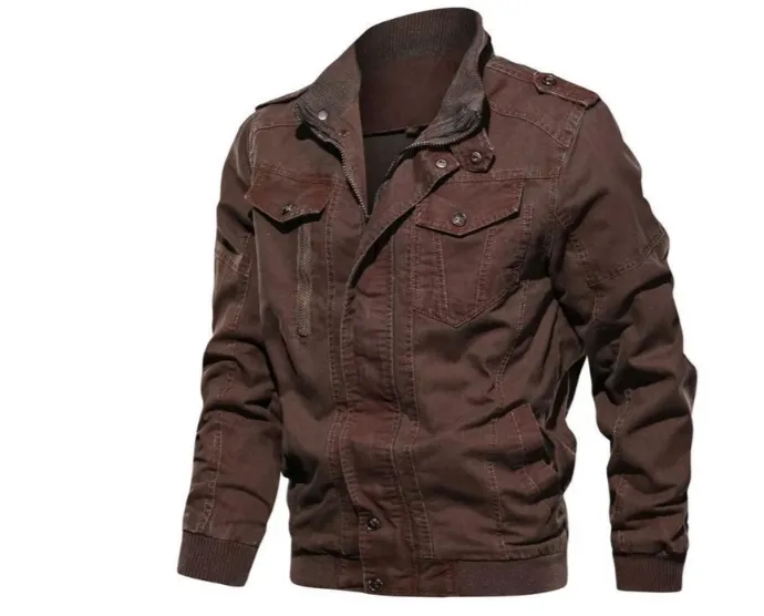 Men's Stand-Collar Denim Jacket by Hendrick