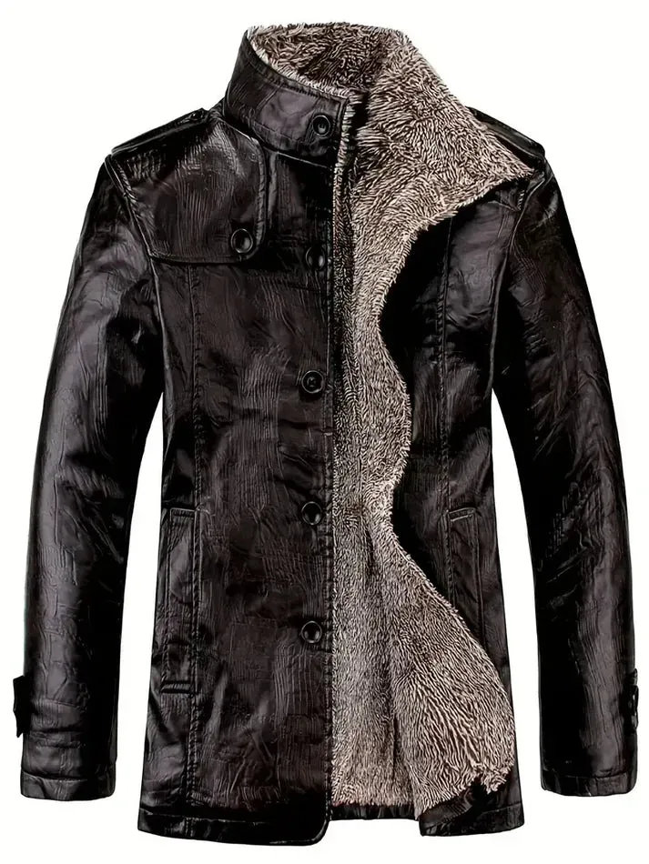 Men's Taliesin Leather Jacket, Fleece Lined