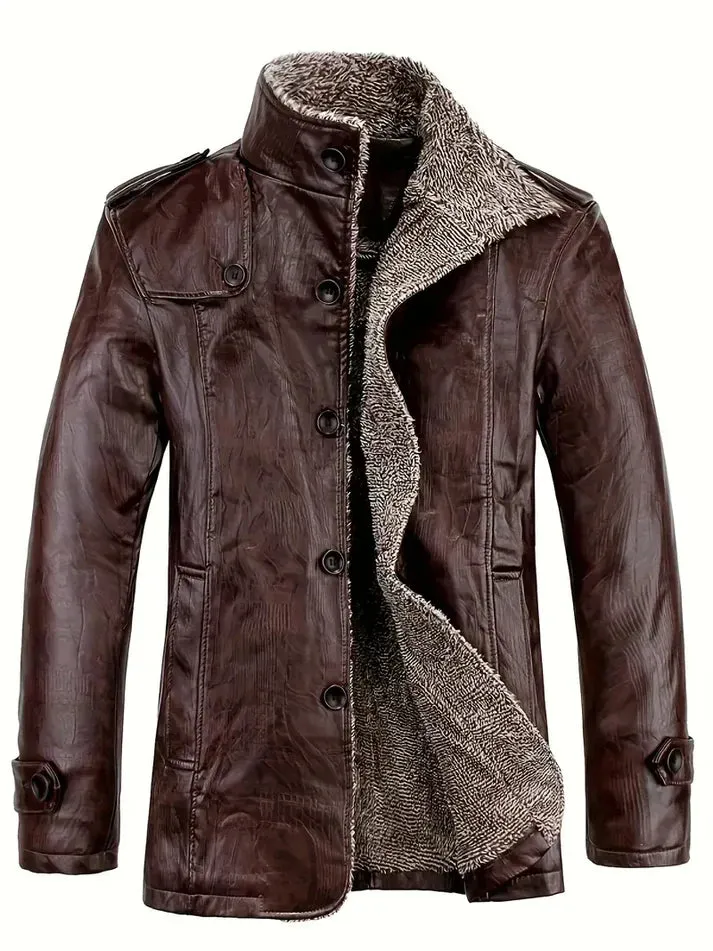 Men's Taliesin Leather Jacket, Fleece Lined