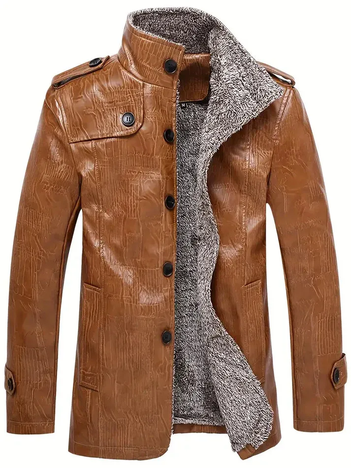Men's Taliesin Leather Jacket, Fleece Lined