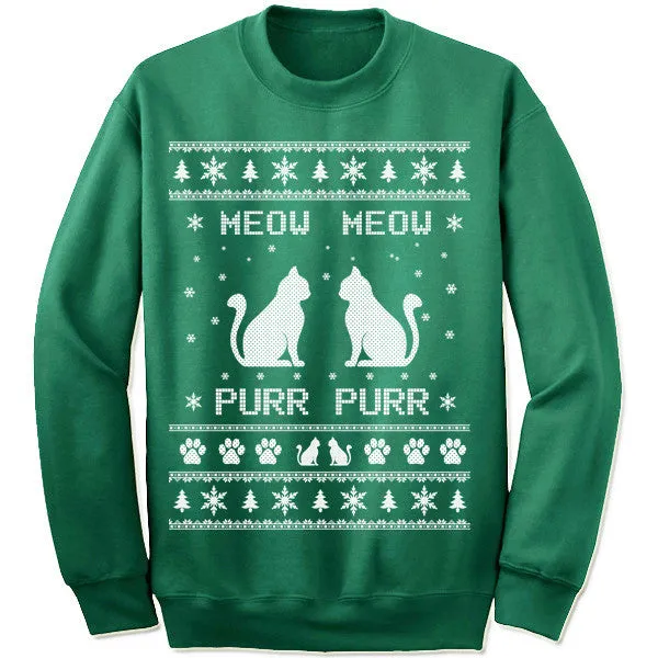 Meow Meow Purr Purr Christmas Sweater