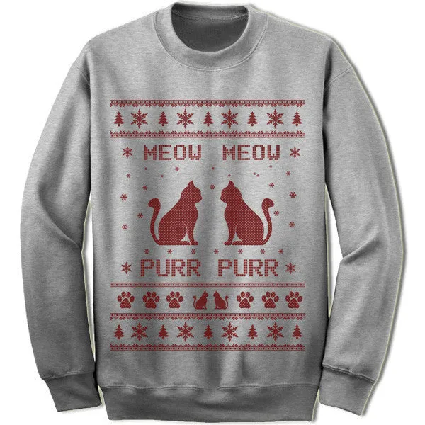 Meow Meow Purr Purr Christmas Sweater