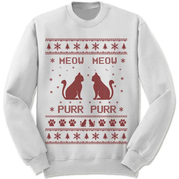 Meow Meow Purr Purr Christmas Sweater