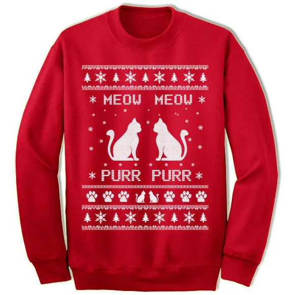 Meow Meow Purr Purr Christmas Sweater