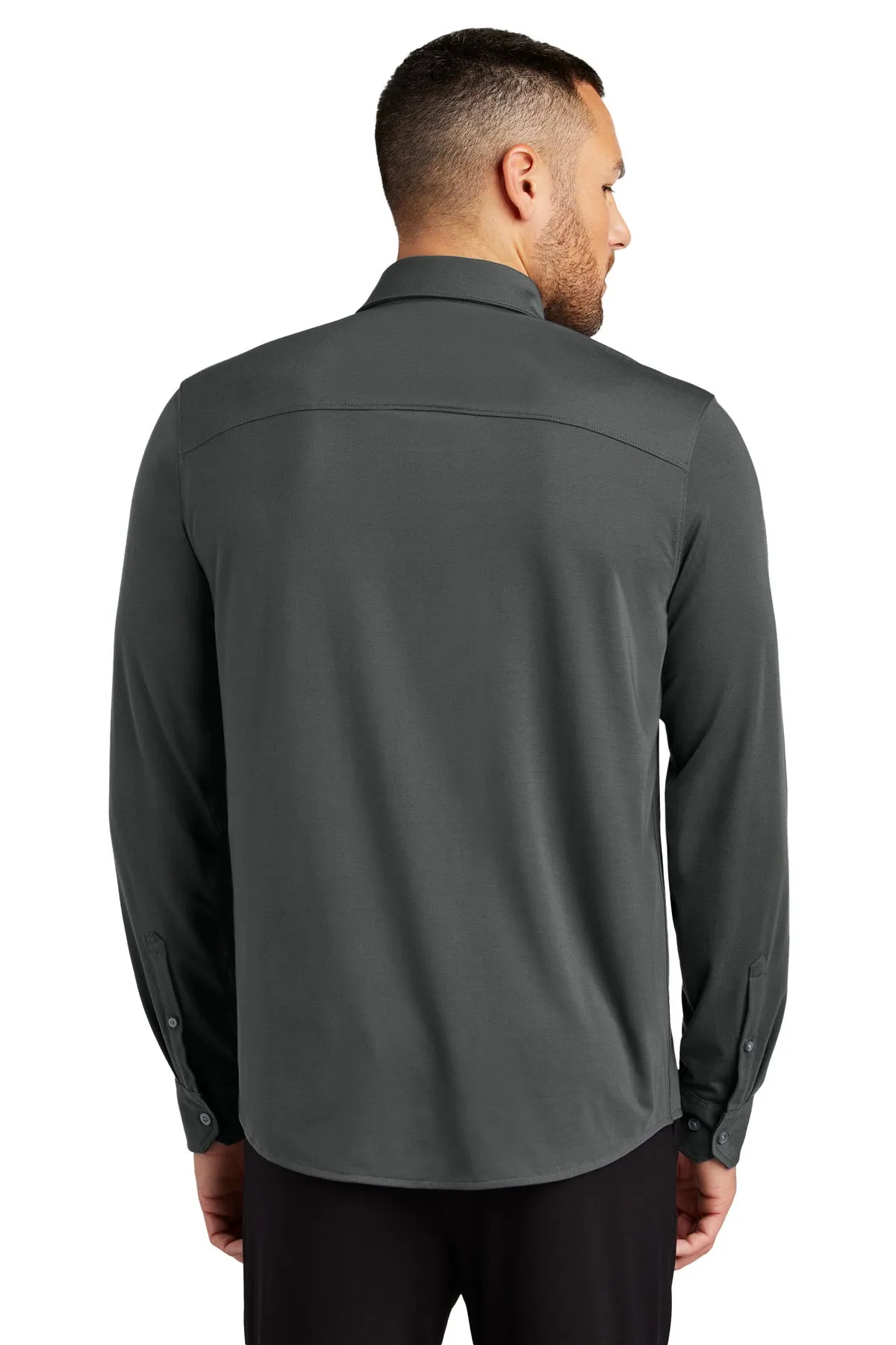 Mercer Mettle Stretch Jersey Long Sleeve Shirt MM1018 Anchor Grey