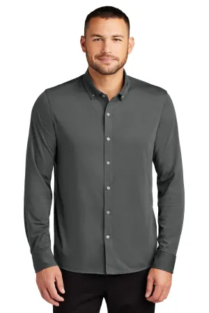 Mercer Mettle Stretch Jersey Long Sleeve Shirt MM1018 Anchor Grey