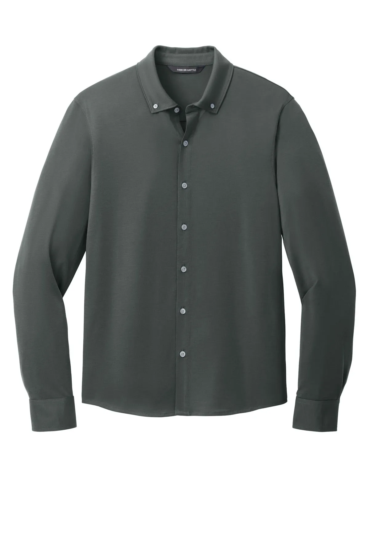 Mercer Mettle Stretch Jersey Long Sleeve Shirt MM1018 Anchor Grey