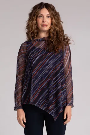 Mesh Raglan Handkerchief Top