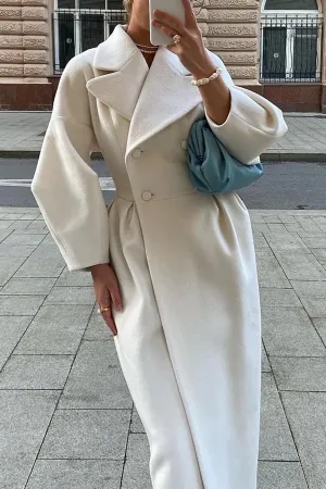 Midi double-breasted coat by Harper