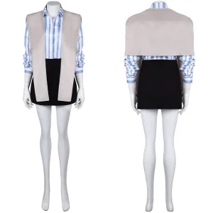 Miller‘s Girl(2024) Cairo Sweet Blue Strip Costume Cosplay Costume Outfits Halloween Carnival Suit