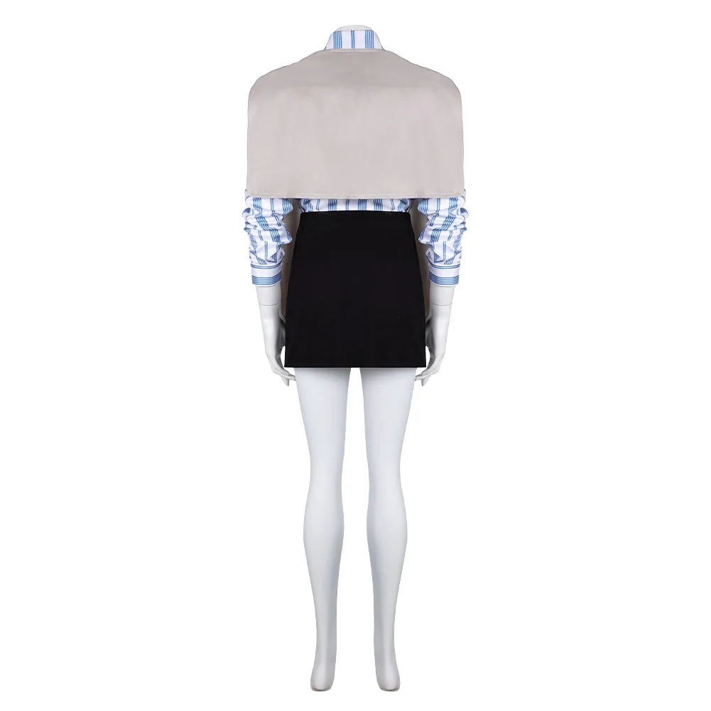 Miller‘s Girl(2024) Cairo Sweet Blue Strip Costume Cosplay Costume Outfits Halloween Carnival Suit