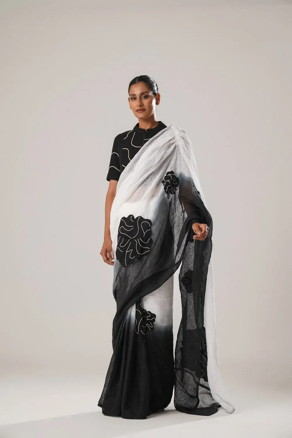 MJ OMBRE FLORAL SAREE