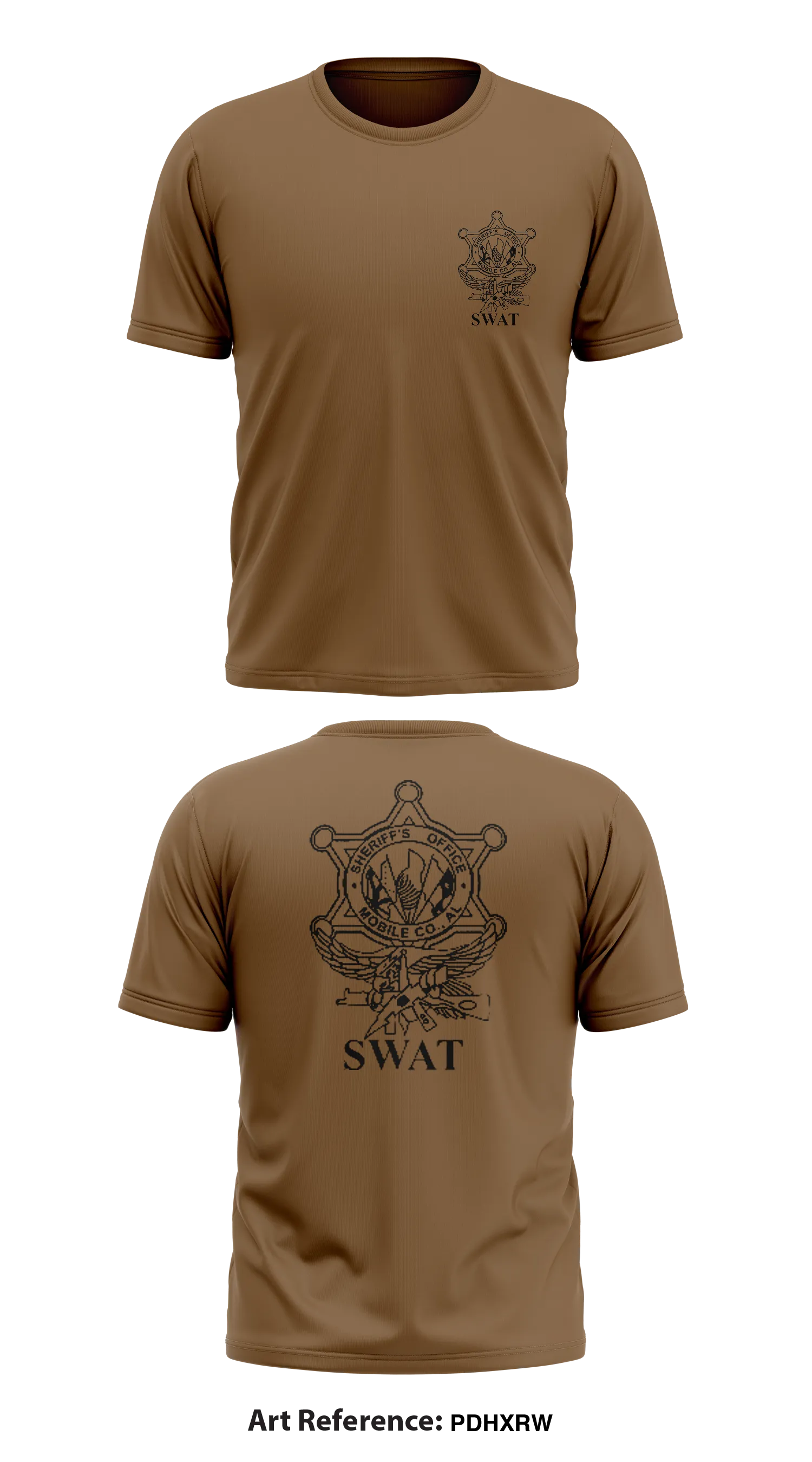 Mobile County Sheriffs Office -Coyote Brown Core Men's SS Performance Tee - PDHxrw