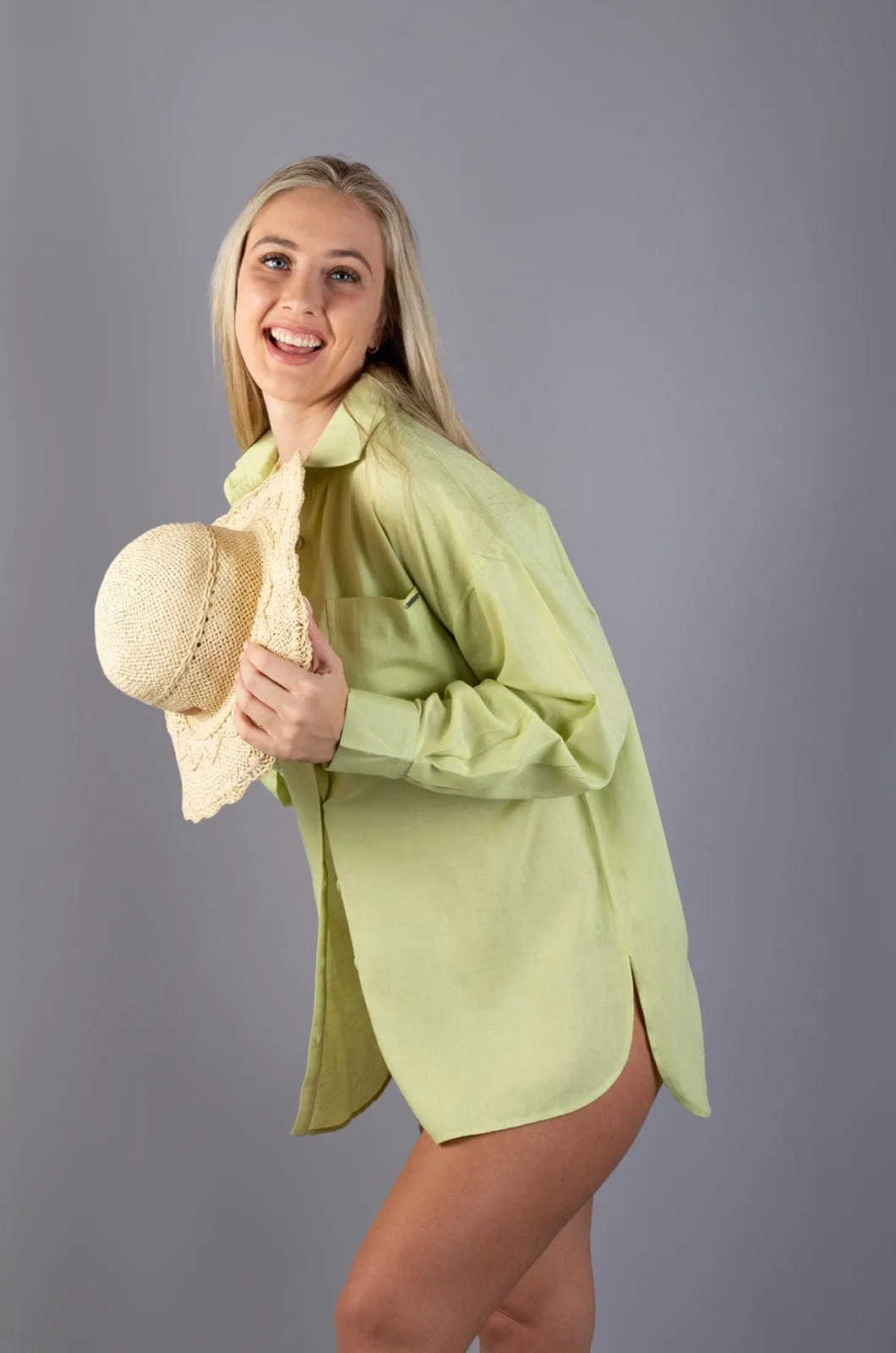 Mocha - Ladies Button Up