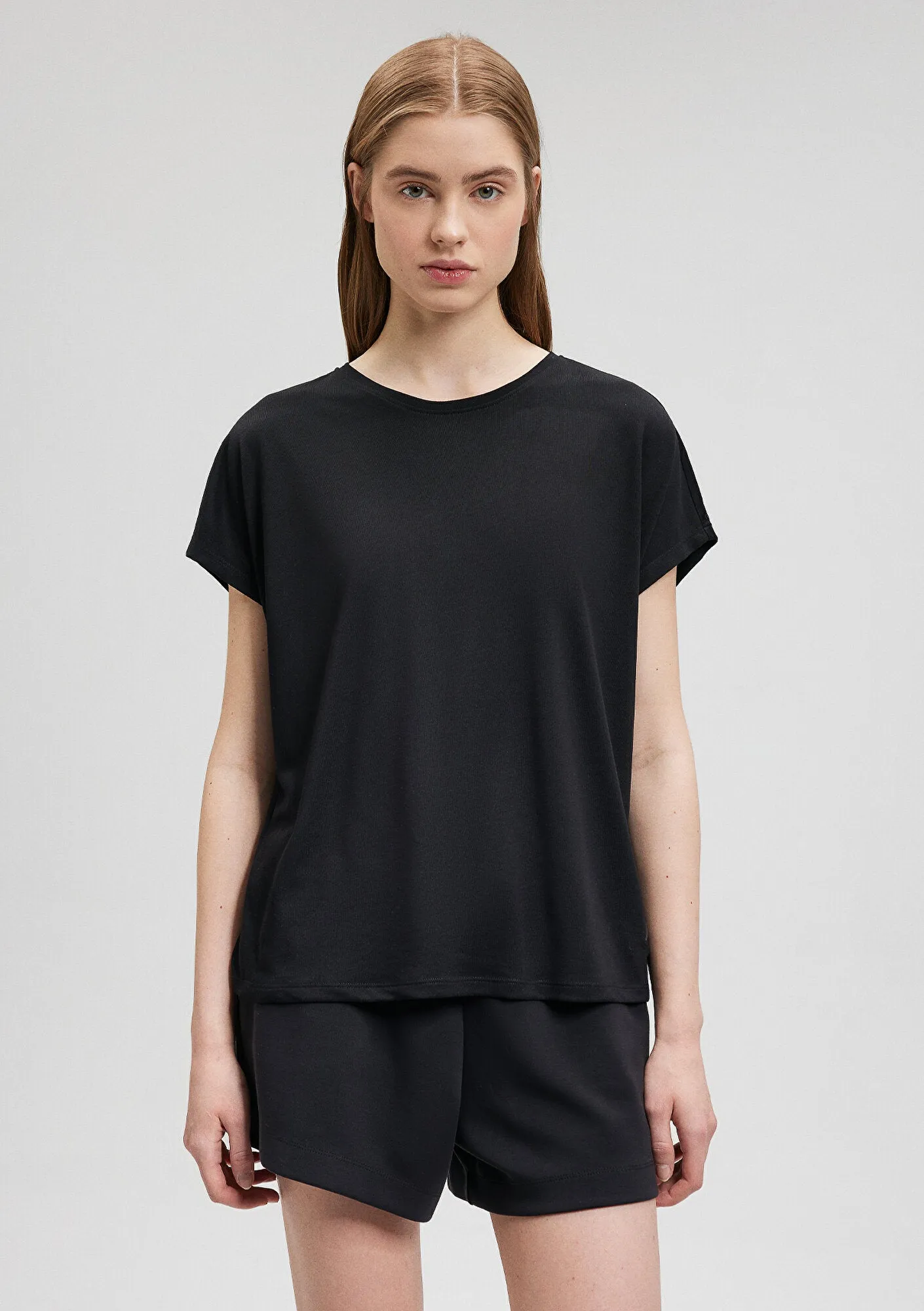 Modal Black Basic T-Shirt