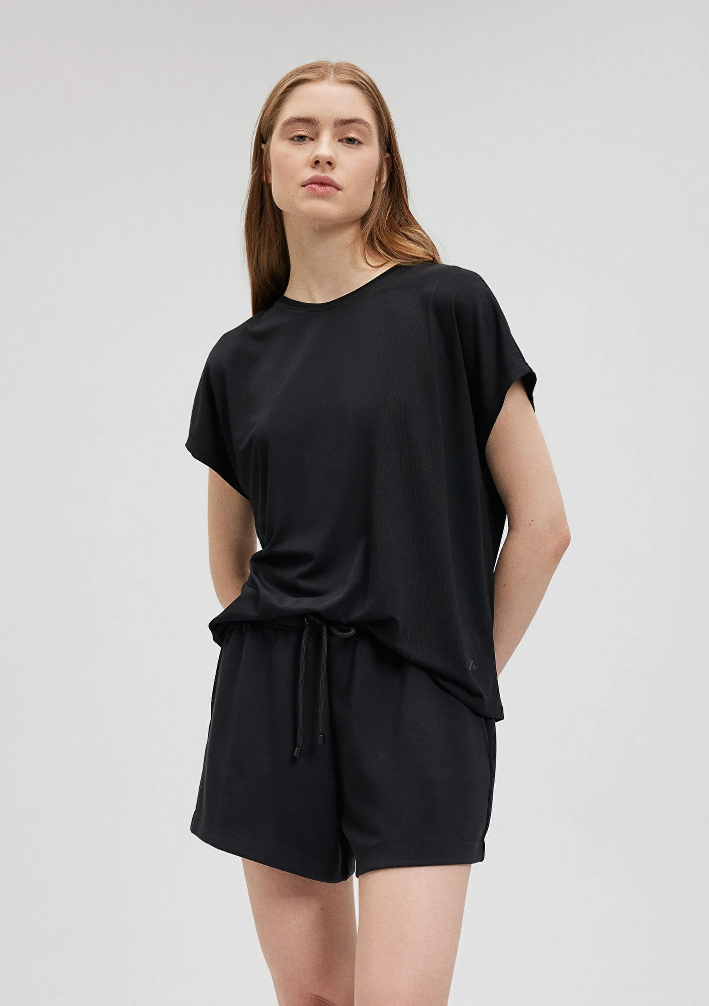 Modal Black Basic T-Shirt