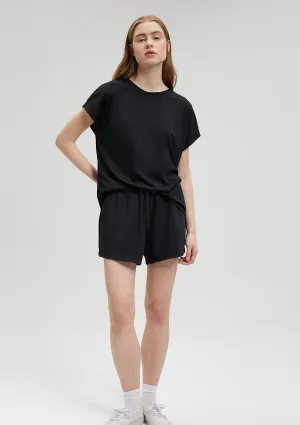 Modal Black Basic T-Shirt