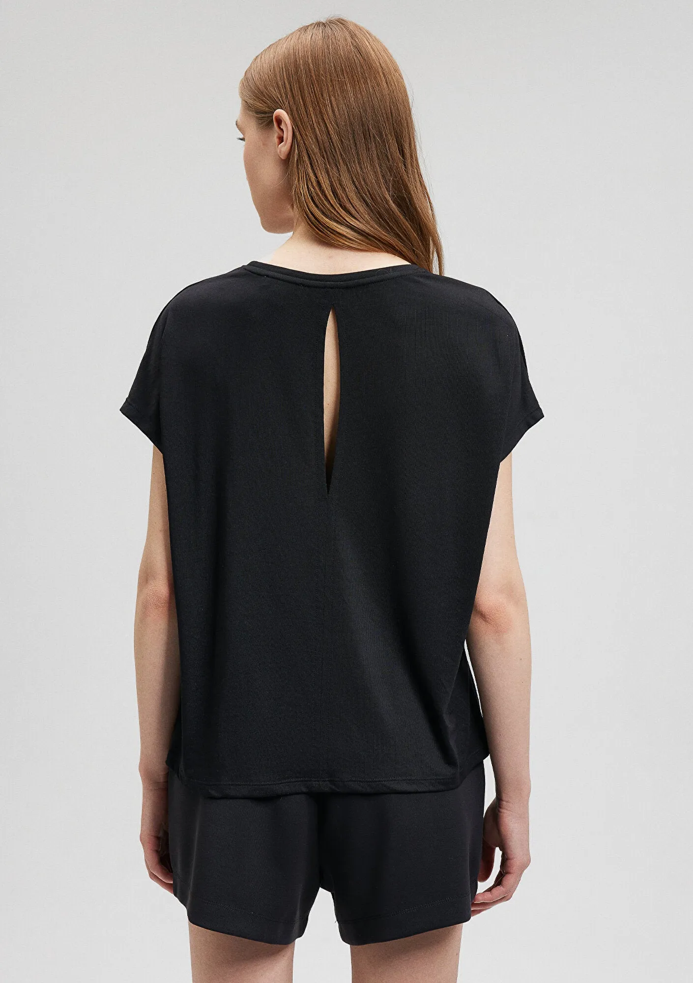 Modal Black Basic T-Shirt