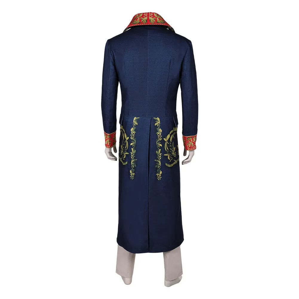 Napoleon 2023 Napoleon Movie Blue Printed Costume Cosplay Costume Outfits