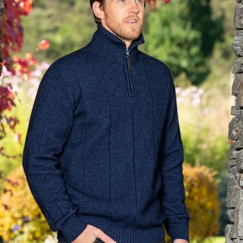 Noble Wilde Javelin Merino Possum Zip Neck Sweater