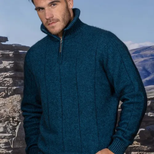 Noble Wilde Javelin Merino Possum Zip Neck Sweater