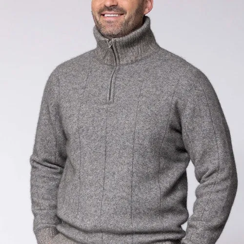 Noble Wilde Javelin Merino Possum Zip Neck Sweater