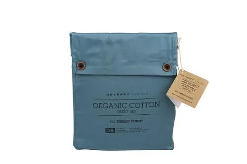 Odyssey Living Organic Cotton Sheet Sets - Teal