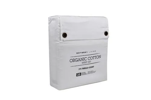 Odyssey Living Organic Cotton Sheet Sets - White