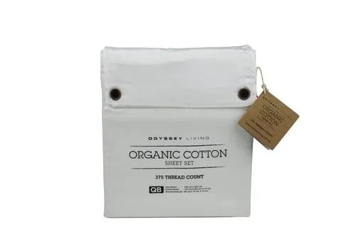 Odyssey Living Organic Cotton Sheet Sets - White