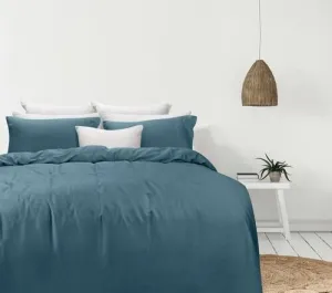 Odyysey Living Organic Cotton Quilt Cover Sets - Teal