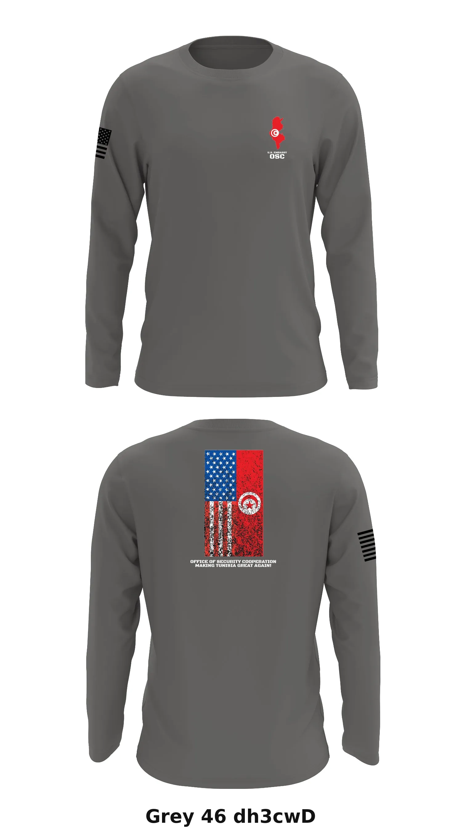 Office of Security Cooperation, Tunisia Store 1 Core Men's LS Performance Tee - dh3cwD