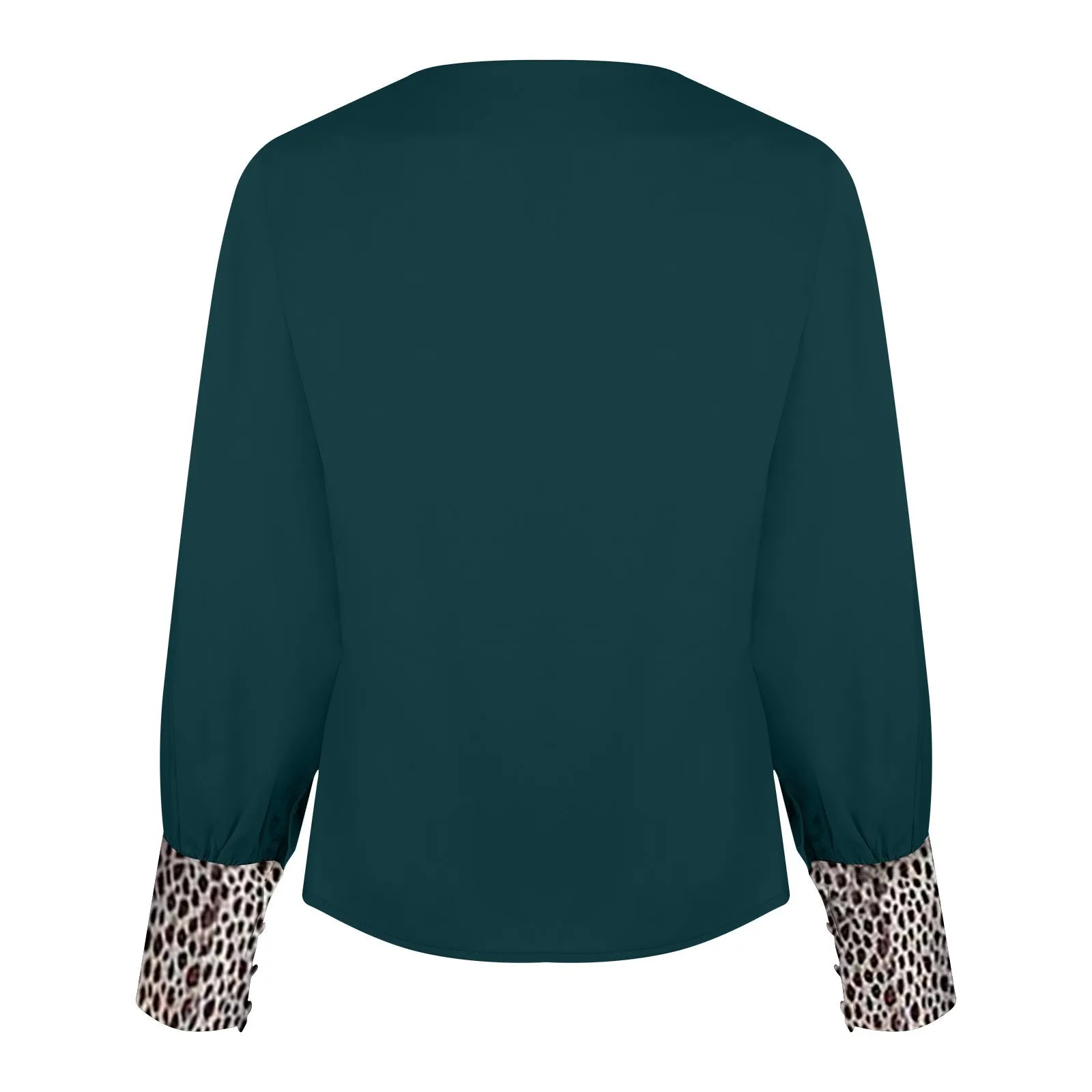 Office V-Neck Leopard Printed Shirts