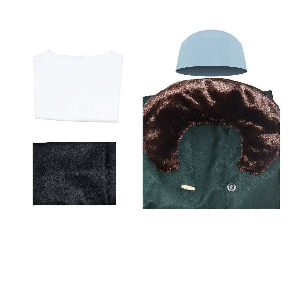 One Piece Kuzan Anime Character Green Coat Cosplay Costume Outfits Halloween Carnival Suit