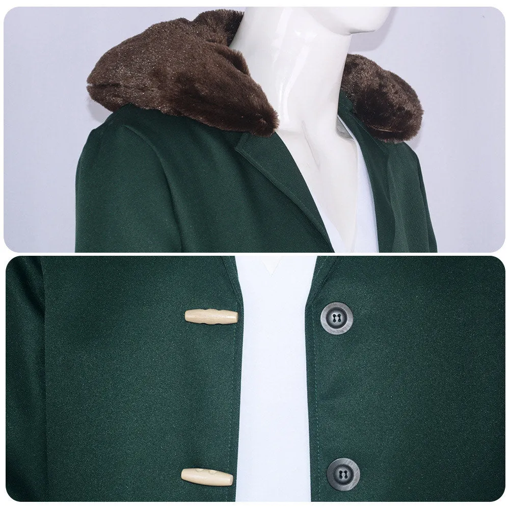One Piece Kuzan Anime Character Green Coat Cosplay Costume Outfits Halloween Carnival Suit