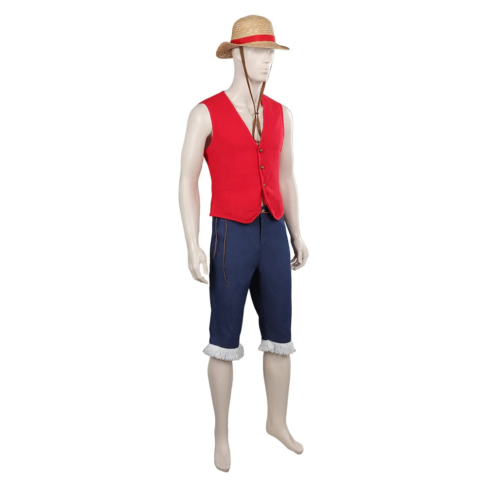 One Piece Luffy Cosplay Costume Toll Full Outfits Halloween Carnival Suit