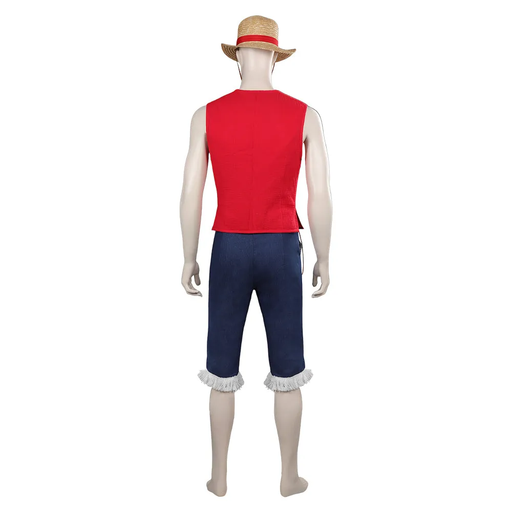 One Piece Luffy Cosplay Costume Toll Full Outfits Halloween Carnival Suit