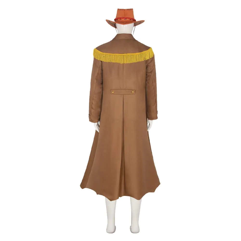 One Piece Portgas D. Ace Anime Character Brown Coat Cosplay Costume Outfits Halloween Carnival Suit