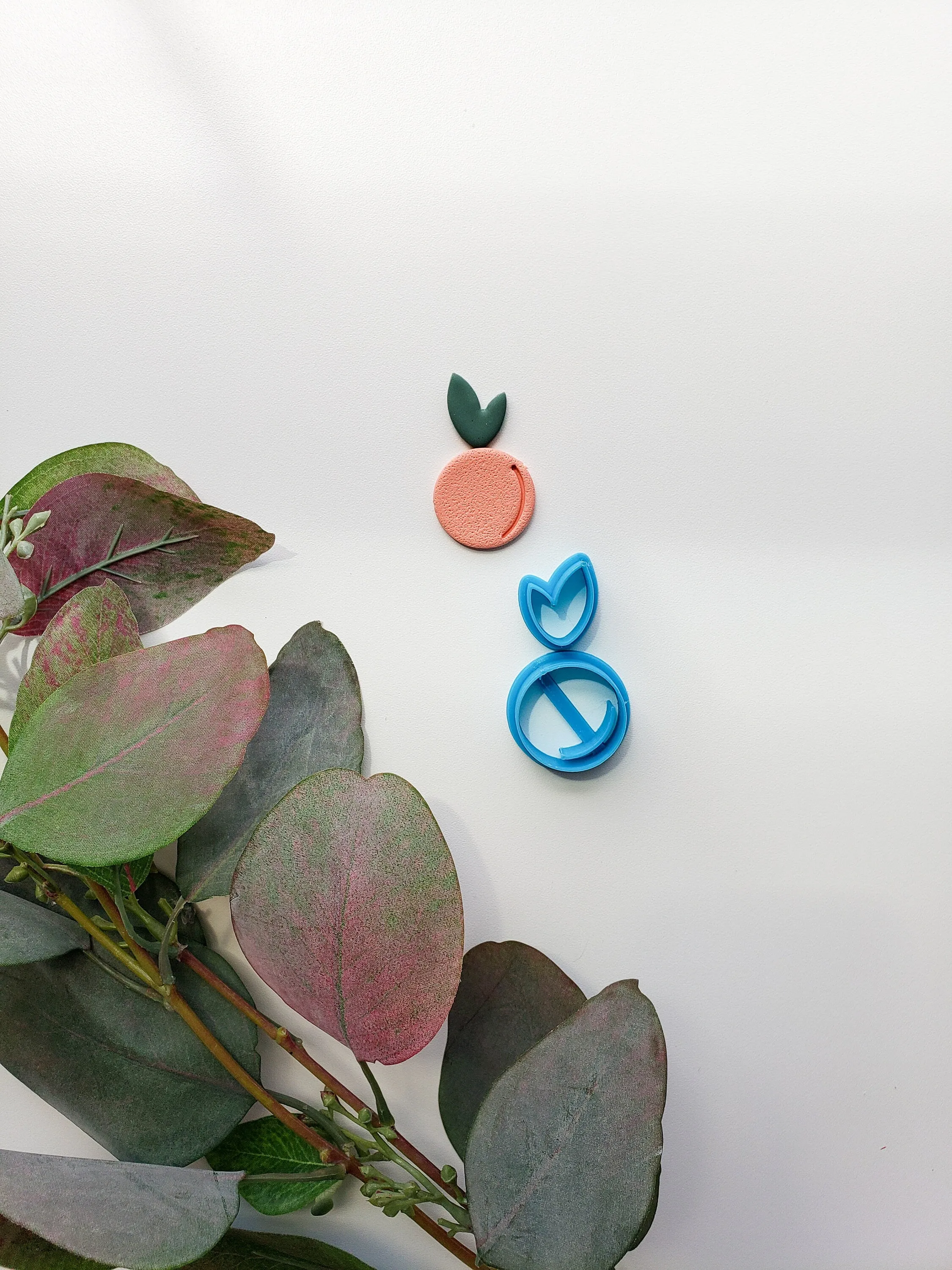Orange & Stem | Fruit Clay Cutter