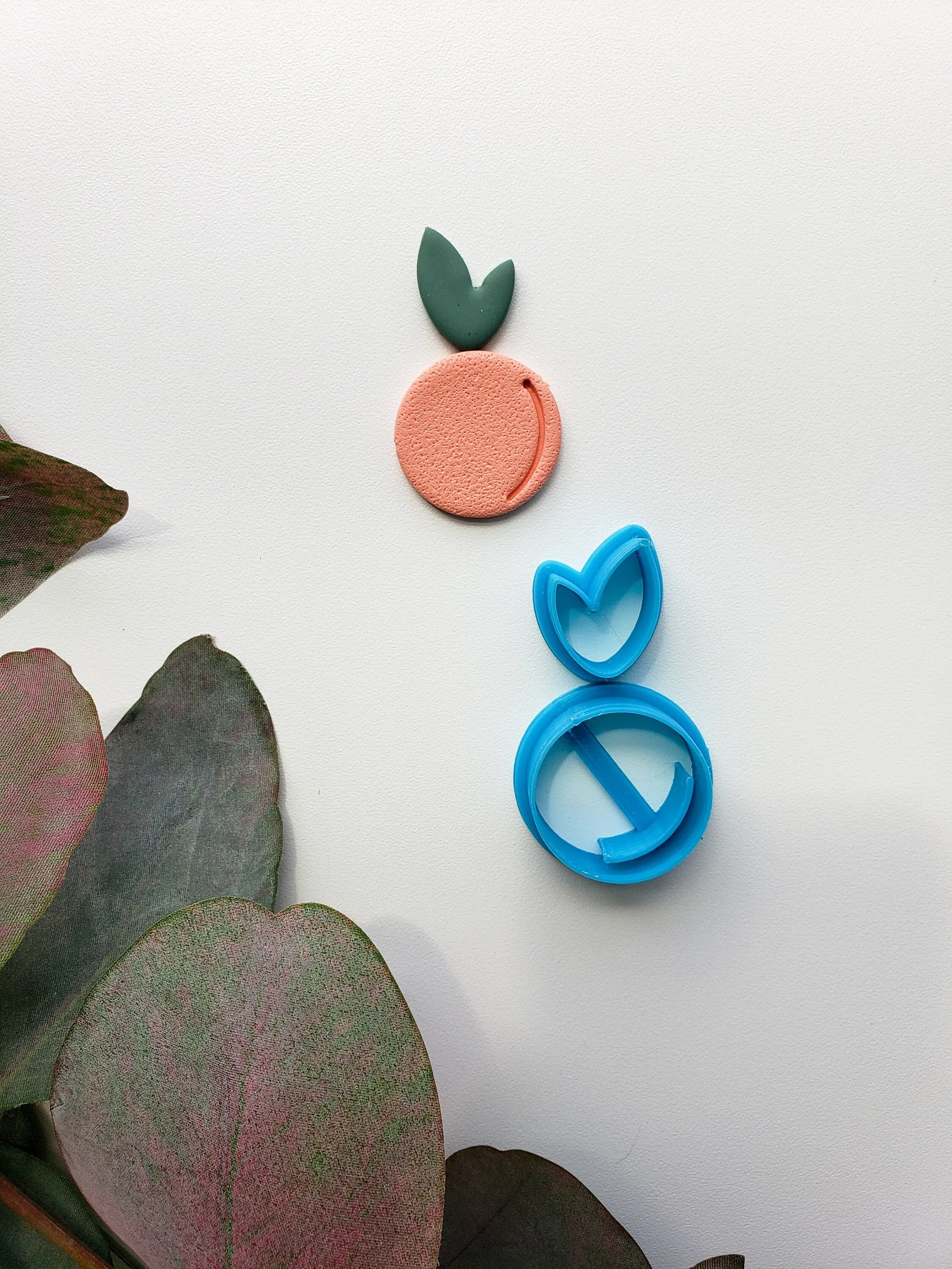 Orange & Stem | Fruit Clay Cutter