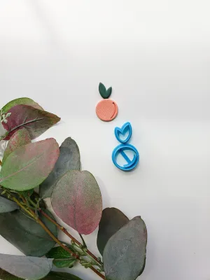 Orange & Stem | Fruit Clay Cutter