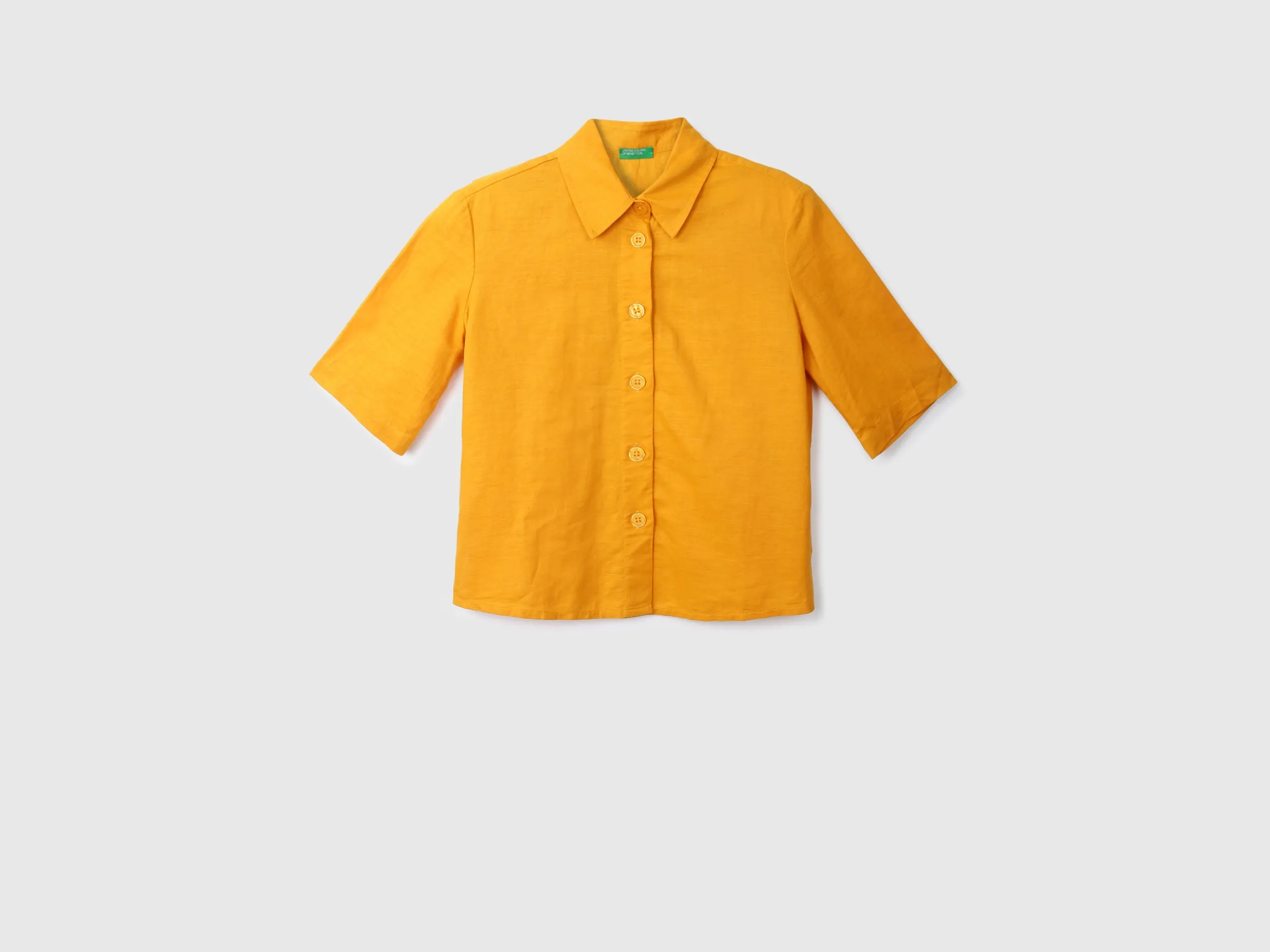 Orange Linen Shirt