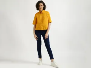 Orange Linen Shirt