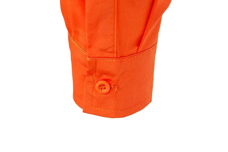 Orange Mens Silk Satin Shirt 70s Disco Dance Nightclub Dress Shirts Men Party Wedding Long Sleeve Casual Shirt