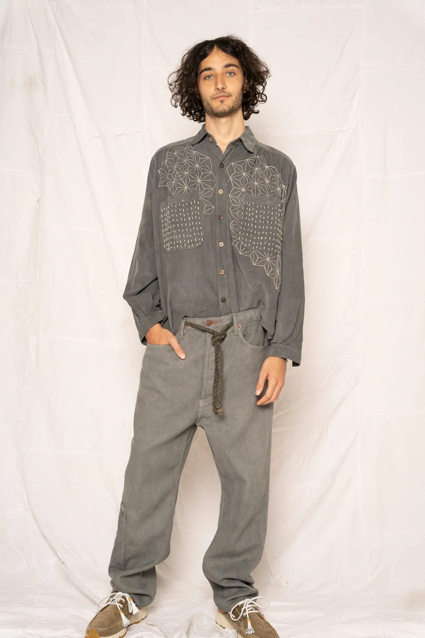 P68 Sashiko Uneven Dye Swiss Army